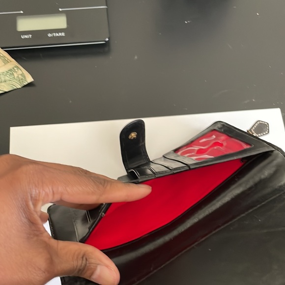 Dooney and Bourke Black and Tan Signature Canvas/Leather Wallet - Picture 4 of 5